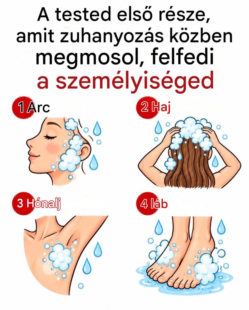 A tested melyik részét mosod meg először zuhanyozás közben, és ez árulkodik a személyiségedről.